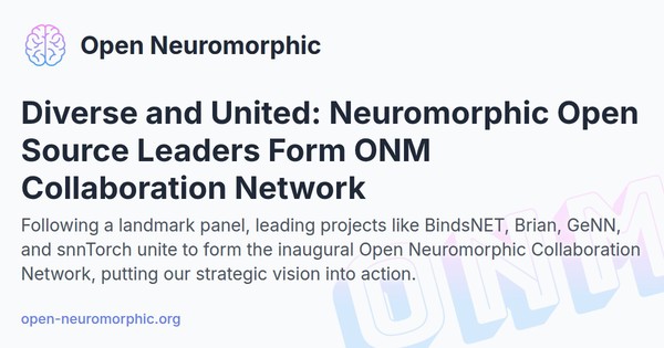 Social share preview for Diverse and United: Neuromorphic Open Source Leaders Form ONM Collaboration Network