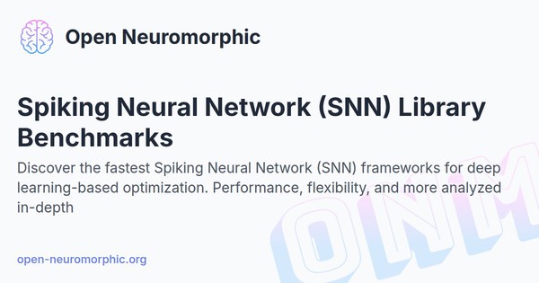 Social share preview for Spiking Neural Network (SNN) Library Benchmarks