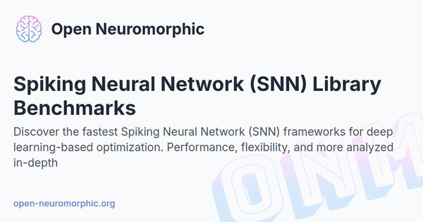 Social share preview for Spiking Neural Network (SNN) Library Benchmarks
