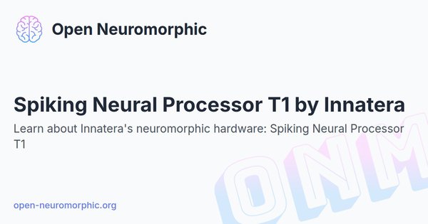 Social share preview for Spiking Neural Processor T1 by Innatera