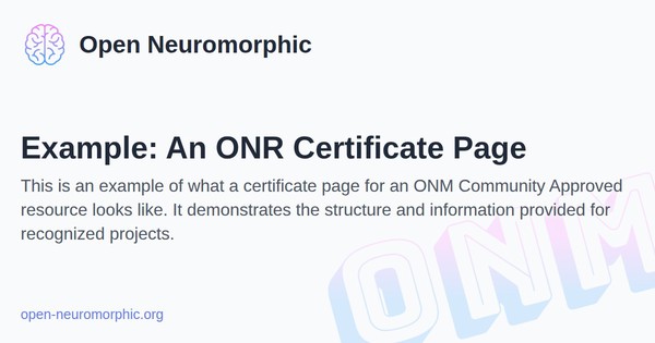 Social share preview for Example: An ONR Certificate Page
