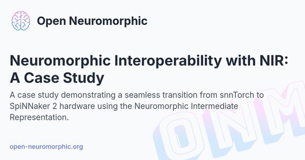 Social share preview for Neuromorphic Interoperability with NIR: A Case Study