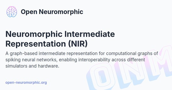 Social share preview for Neuromorphic Intermediate Representation (NIR)
