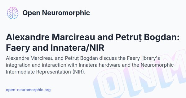 Social share preview for Alexandre Marcireau and Petruț Bogdan: Faery and Innatera/NIR