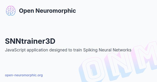 Social share preview for SNNtrainer3D