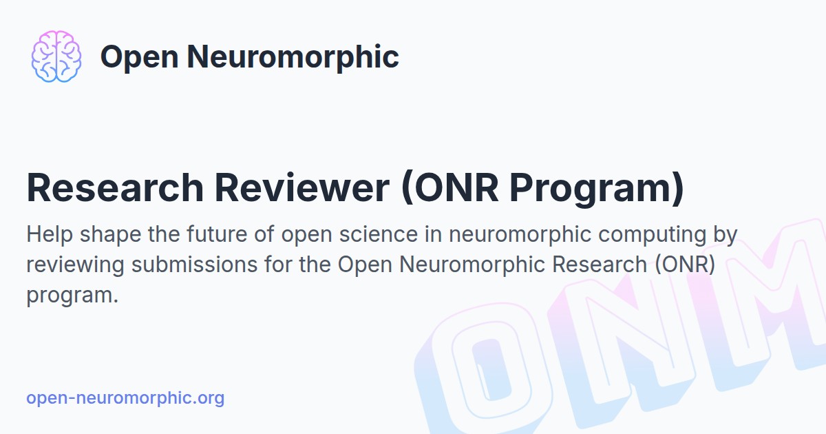 Research Reviewer (ONR Program) - Open Neuromorphic