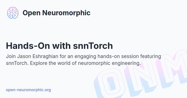 Social share preview for Hands-On with snnTorch