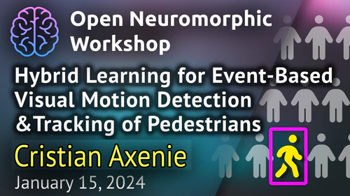 Hybrid Learning for Event-based Visual Motion Detection and Tracking of Pedestrians