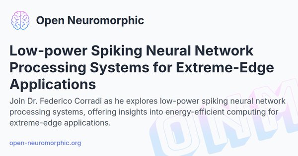 Social share preview for Low-power Spiking Neural Network Processing Systems for Extreme-Edge Applications