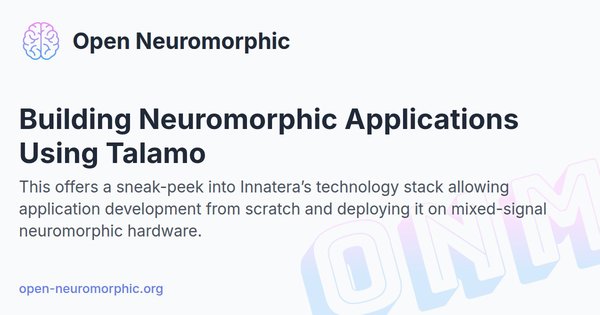 Social share preview for Building Neuromorphic Applications Using Talamo